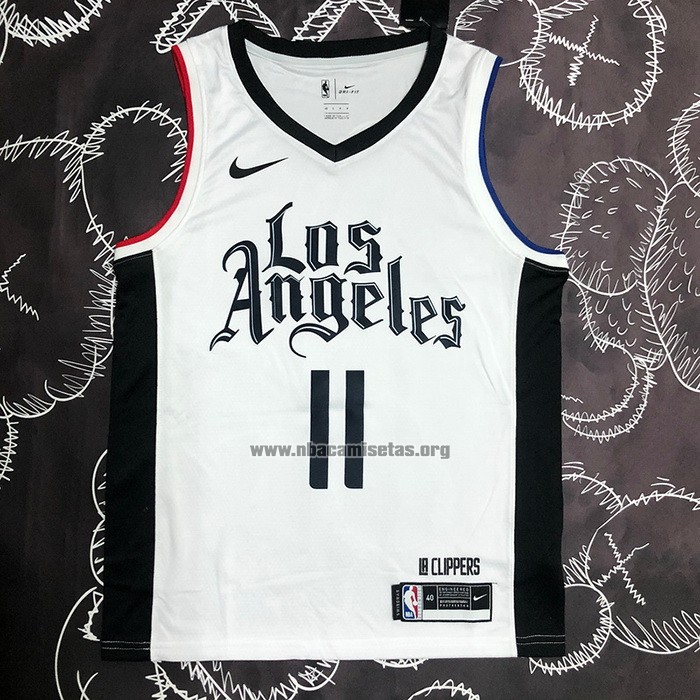 Camiseta Los Angeles Clippers John Wall NO 11 Ciudad 2019-20 Blanco